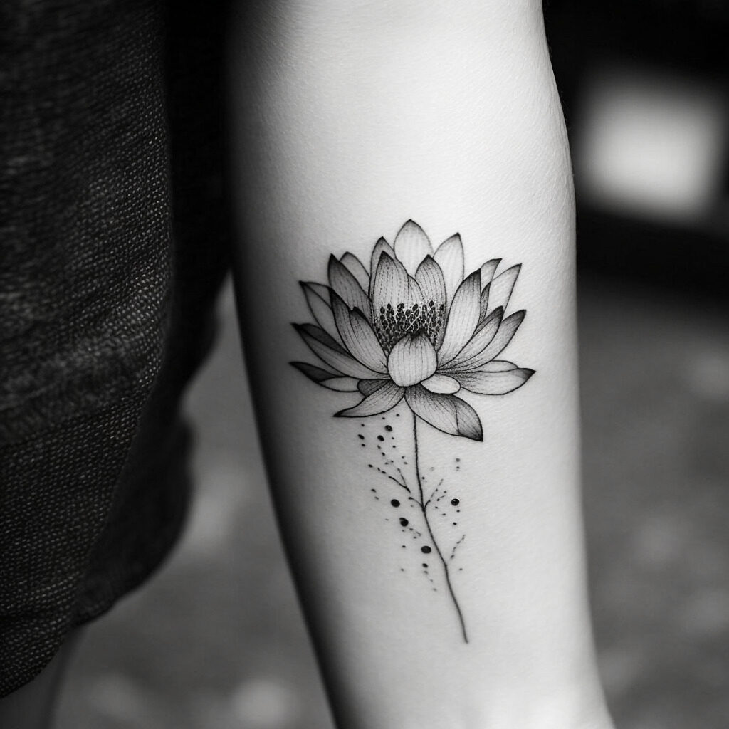 Lotusblüte Tattoo Frauen